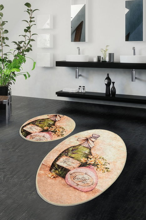 Mijölnir Juego de alfombras de baño Violeta Oval Mijölnir Juego de alfombras de baño Violeta Oval